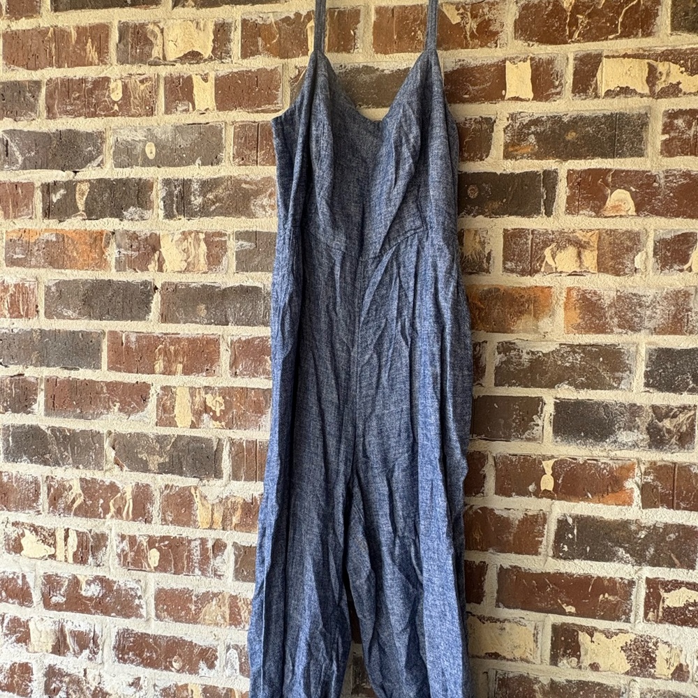 Old Navy Blue Cropped Jumpsuit